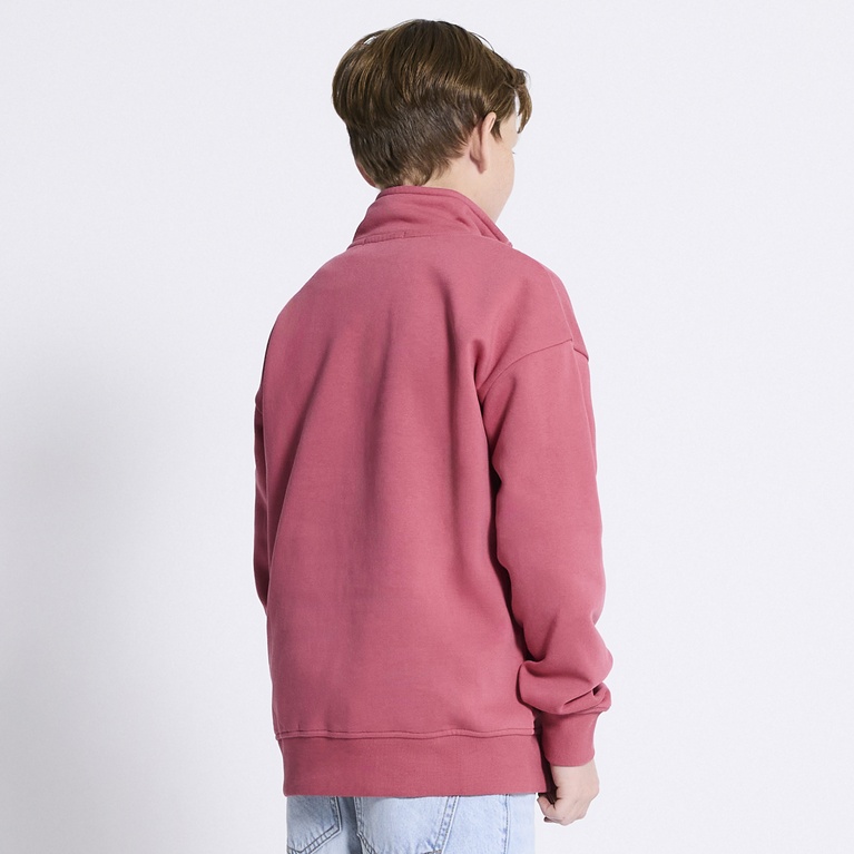 Half-zip sweatshirt "Clarkson" Soft red